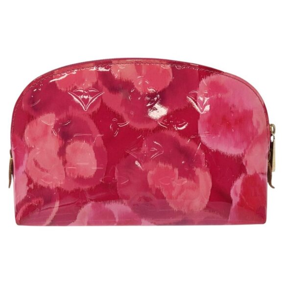 LOUIS VUITTON Vernis Ikat Flower Pochette Cosmetic Pink - Picture 1 of 15